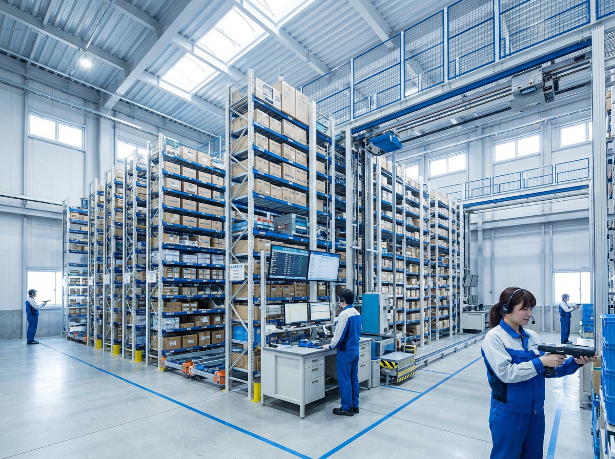 日本の近代的な倉庫・在庫管理システム